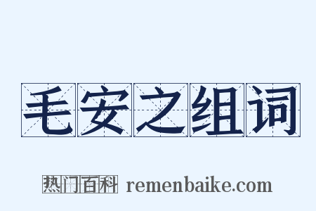 毛安之组词是什么意思的图片